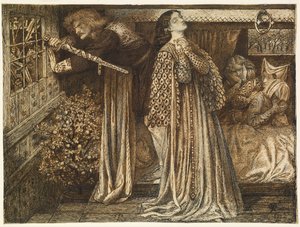 Sir Launcelot dans la chambre de la reine - Dante Gabriel Charles Rossetti